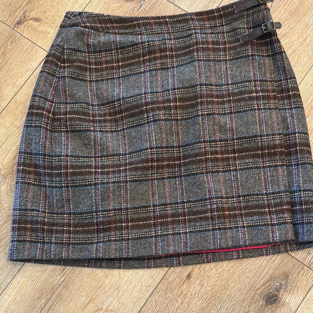 Plaid Wool Skirt by Boden